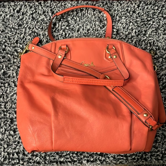 Coach Orange/Coral - Large Ashley Carryall - Picture 1 of 7